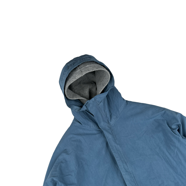 Stone Island 2004 Blue Duel Layer Cotton Parka Jacket - XL