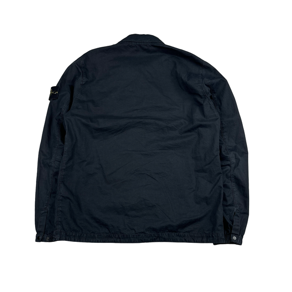 Stone Island 2020 Black Zipped Cotton Overshirt - Medium