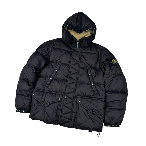 Stone Island 2015 Black Reversible Down Puffer Jacket - Large