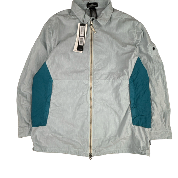 Stone Island Shadow Project 2020 Blue Colour Block Cotton Pocket Zipped Jacket - XL