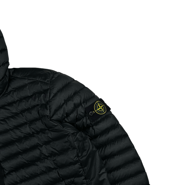 Stone Island 2022 Black Loom Woven R Nylon Down TC Puffer - Large