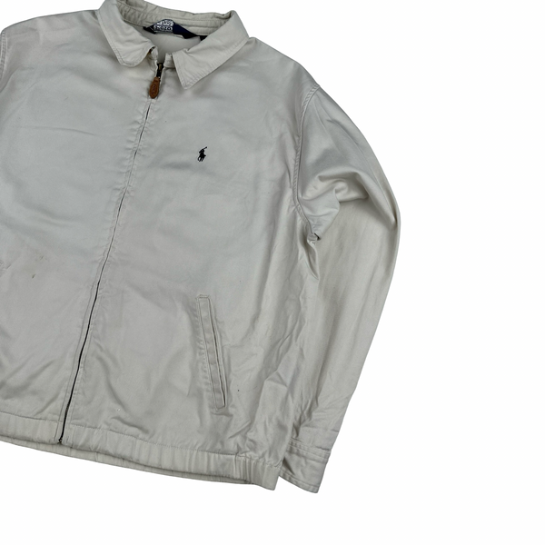 Ralph Lauren White Harrington Zipped Jacket - XL