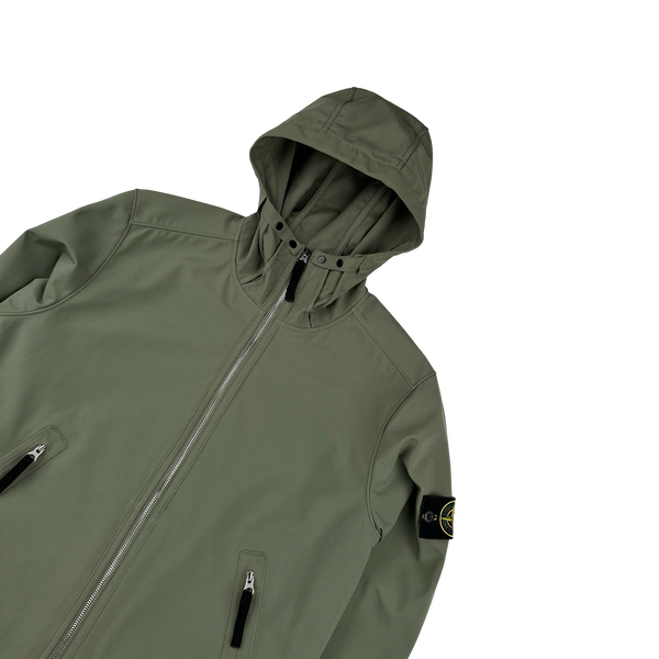 Stone Island 2018 Khaki Soft Shell Jacket - Medium