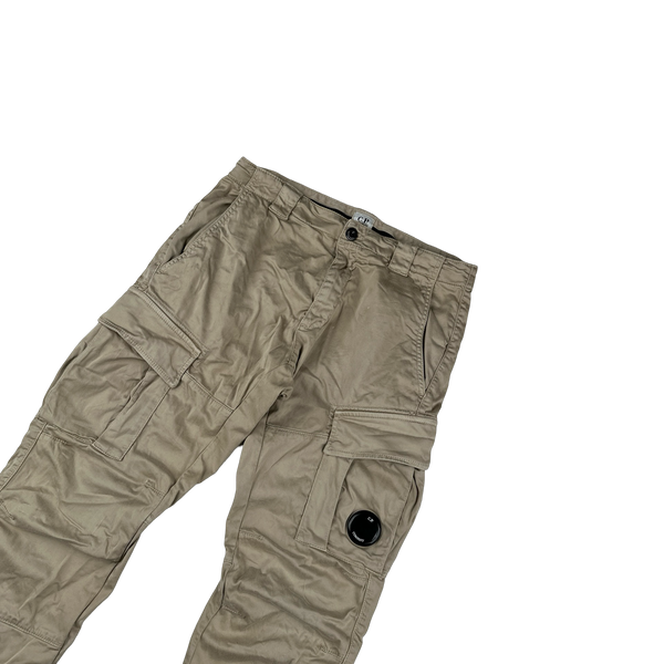 CP Company Tan Ergonomic Fit Cargo Trousers - Small