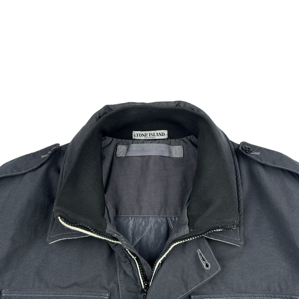 Stone Island Navy Reps Nylon R Military Jacket - 3XL
