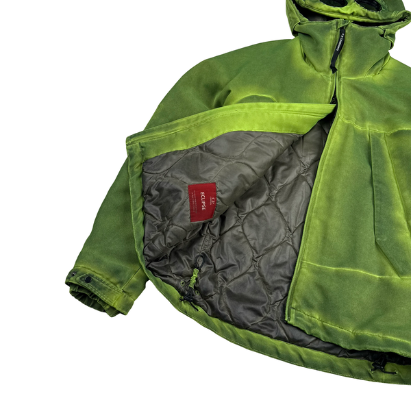 CP Company Green Eclipse Zipped Softshell Goggle Jacket - Medium