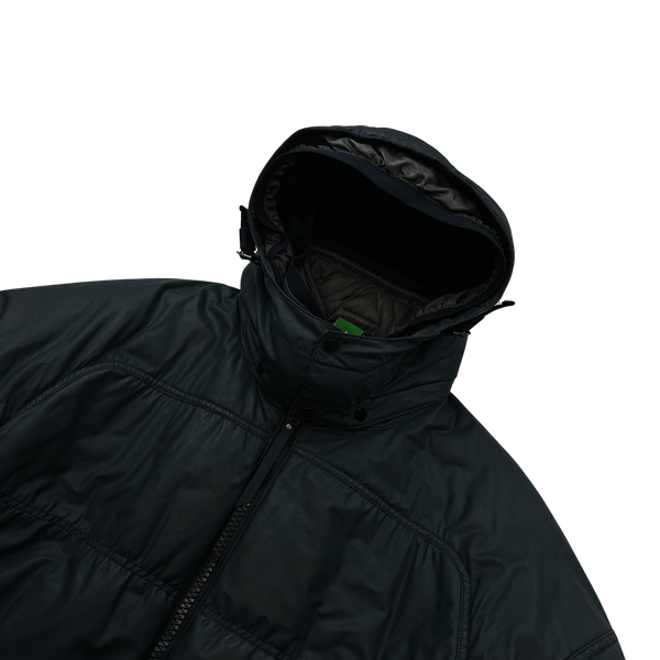 Ma Strum Padded Fleece Hooded Quilted Padded Zipped Jacket - Large