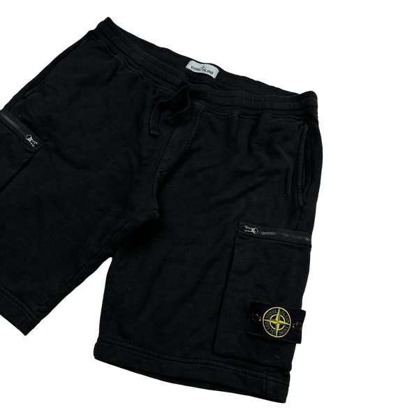 Stone Island 2017 Black Cotton Cargo Shorts - XL