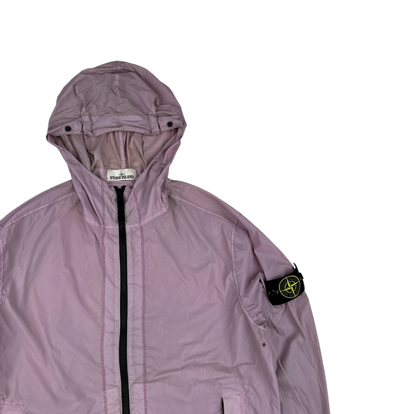 Stone Island 2020 Pink Skin Touch Nylon Hooded Jacket - Medium
