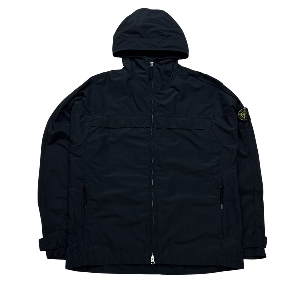 Stone Island 2020 Micro Reps Black Rain Jacket - Medium