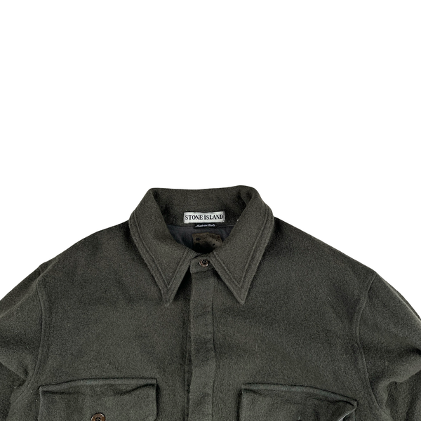 Stone Island Vintage Grey 1998 Wool Overshirt - Medium