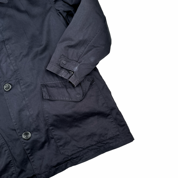 Stone Island Vintage 1998 Navy Raso Gommato Down Liner Jacket - XL