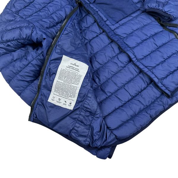 Stone Island 2018 Blue Micro Yarn Down Puffer Jacket - Small