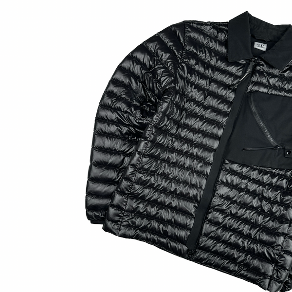 CP Company Black DD Shell Collar Puffer Jacket - Small