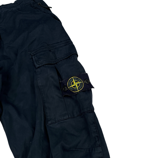 Stone Island 2017 Navy Cotton Twill Cargos - Small