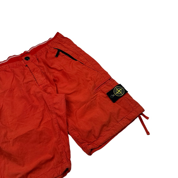 Stone Island 2012 Red Cotton Cargo Shorts - 33"