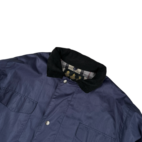 Barbour Nylon Flannel Lined Long Jacket - Large