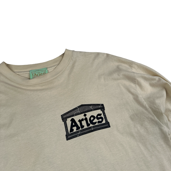 Aries Yellow Spellout Long sleeve Shirt - Large