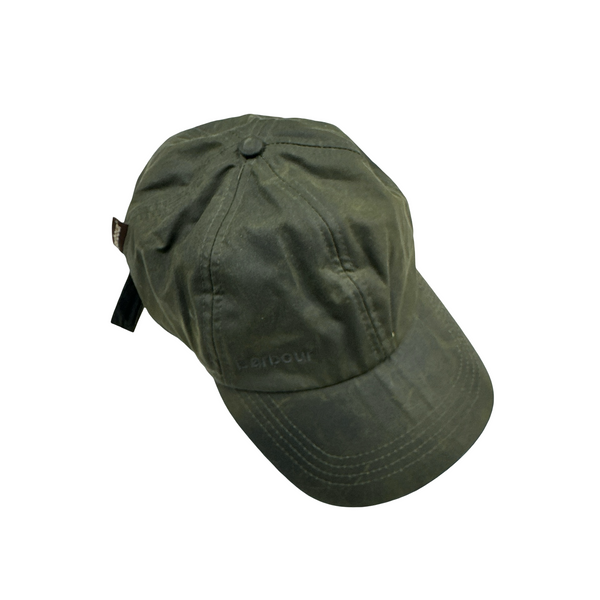 Barbour Waxed Khaki Spellout Cap