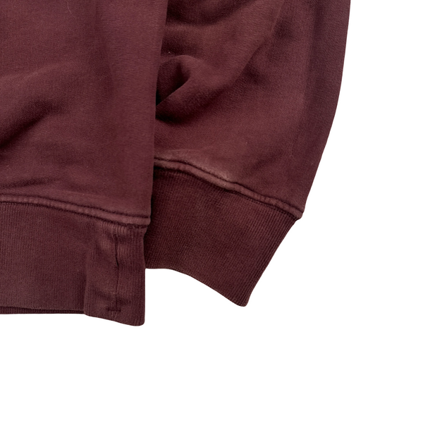Stone Island 2019 Maroon Red Cotton Crewneck - Small