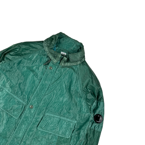 CP Company Turquoise Garment Dyed Nylon Kan D Shell Jacket - XL