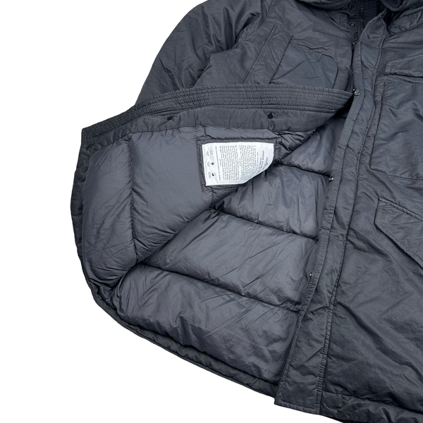 Stone Island 2022 Black Opaque Nylon Twill Down TC Puffer - Large