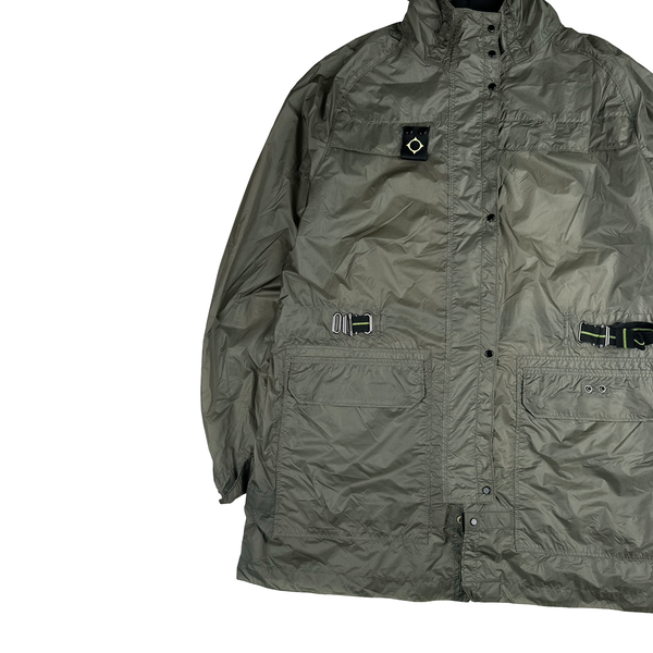 Ma Strum Grey Multi Pocket Long Lightweight Jacket - XL