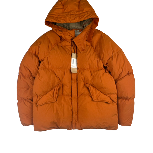 Ten C Orange New Arctic Base Down Puffer Jacket - Large