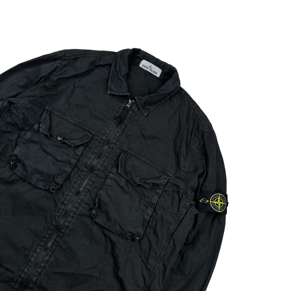 Stone Island 2021 Black Cotton Overshirt - XXL