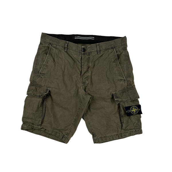 Stone Island 2013 Khaki Cargo Shorts - 34"