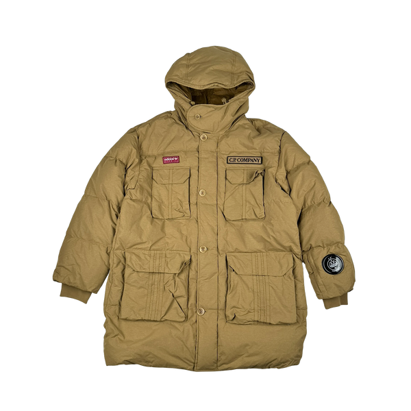 Adidas Spezial X CP Company RARE Sand Thick Puffer Print Lined Jacket - XL