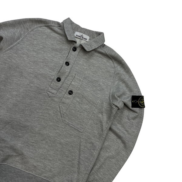 Stone Island 2013 Grey Quarter Button Up Pullover Jumper - Medium