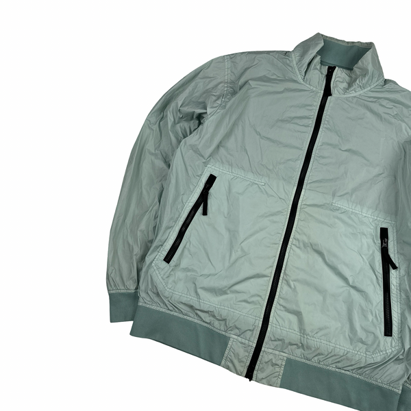 Stone Island 2023 Aquamarine Green Garment Dyed Crinkle Reps Jacket - XXL