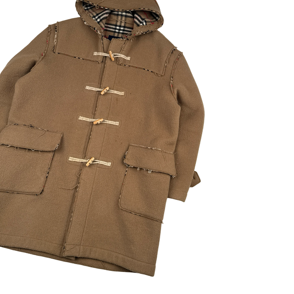 Burberry Lana Wool Blend Hooded Duffle Coat - XL