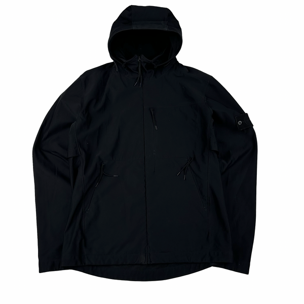 Stone Island Black Nylon Cotton 3L Ghost Piece Jacket - Medium
