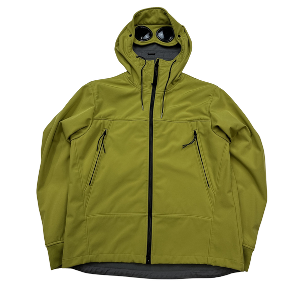 CP Company Green Soft Shell R Fleece Lined Goggle Jacket - XXL
