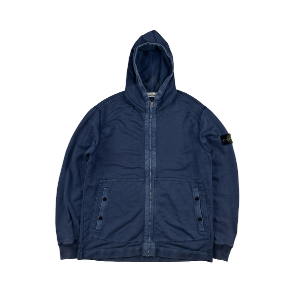 Stone Island 2013 Navy Cotton Zipped Hoodie - XXL