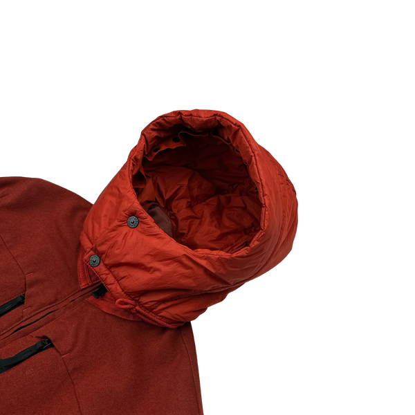 Stone Island Red Saia Doppia Faccia Winter Jacket - Large