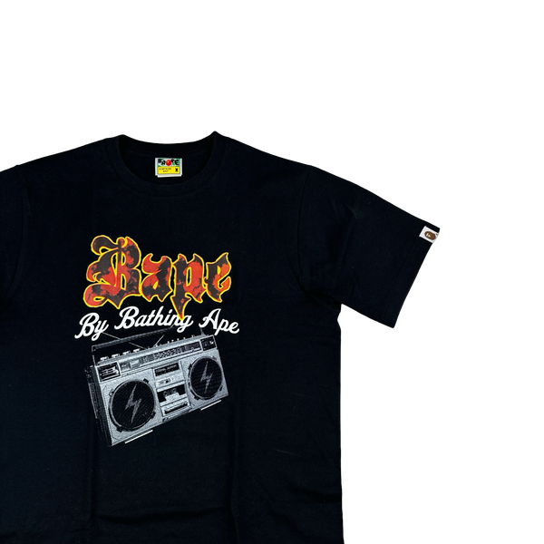 BAPE Graphic Concert Black T Shirt - Medium