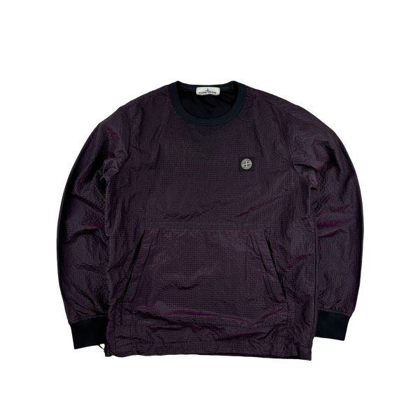 Stone Island 2017 Purple 3D Effect Nylon Metal Poplin Pullover Jumper - Small