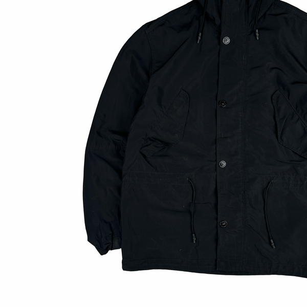 Stone Island 2018 Black Micro Reps Parka Jacket - Medium