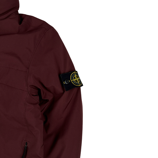 Stone Island 2019 Burgundy Soft Shell R Primaloft Jacket - Medium