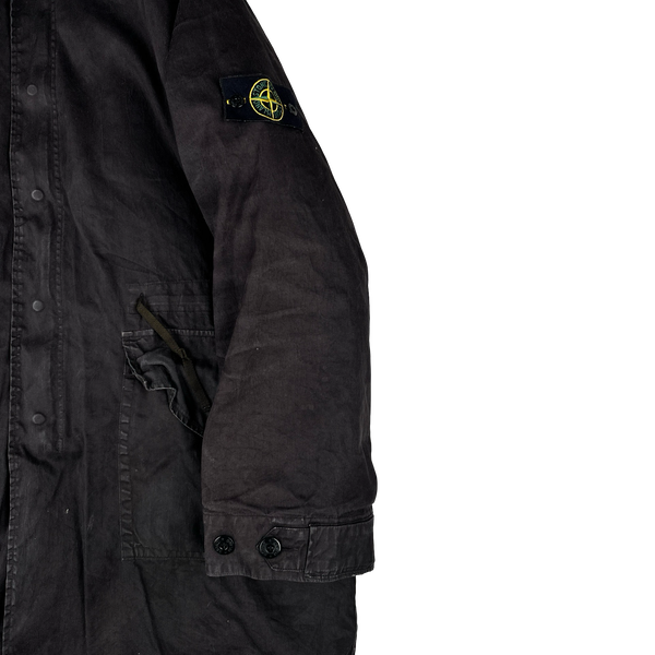 Stone Island 2005 Paul Harvey Lino Flax Dutch Rope Fishtail Parka Jacket - XL