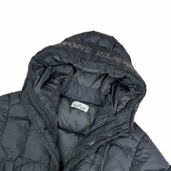 Stone Island 2018 Black Long Down Filled Parka Jacket - Small