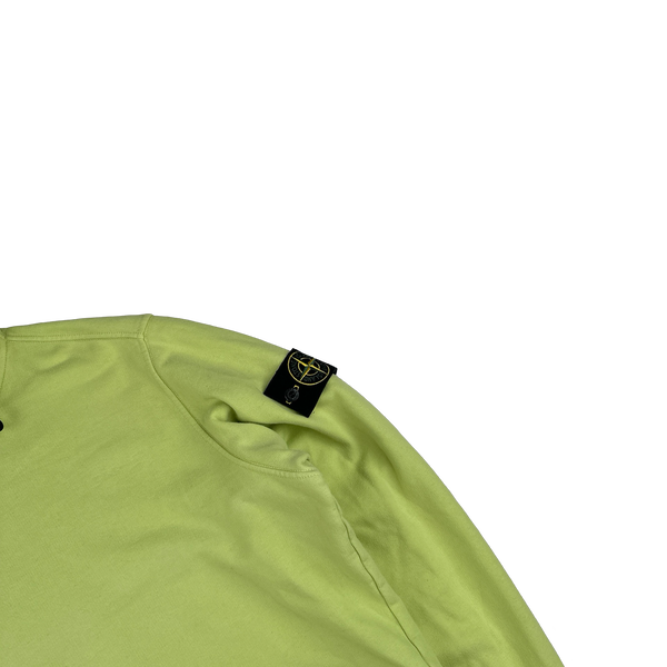 Stone Island 2019 Lime Pullover Hoodie - Large