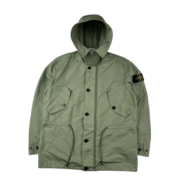 Stone Island 2019 Sage Green David TC Parka Jacket - Medium