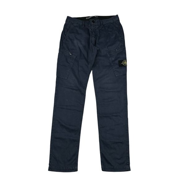 Stone Island 2017 Navy Cotton Twill Cargos - 32"