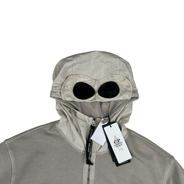 CP Company x Palace Tan Spellout Goggle Hoodie - Small