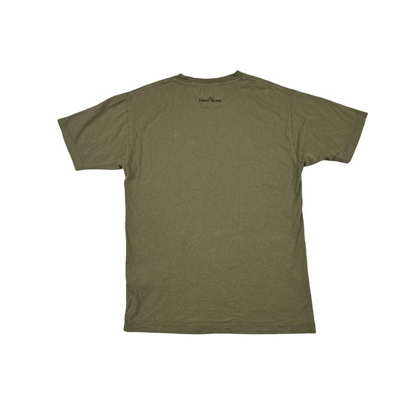 Stone Island 2017 Khaki Graphic T Shirt - Small