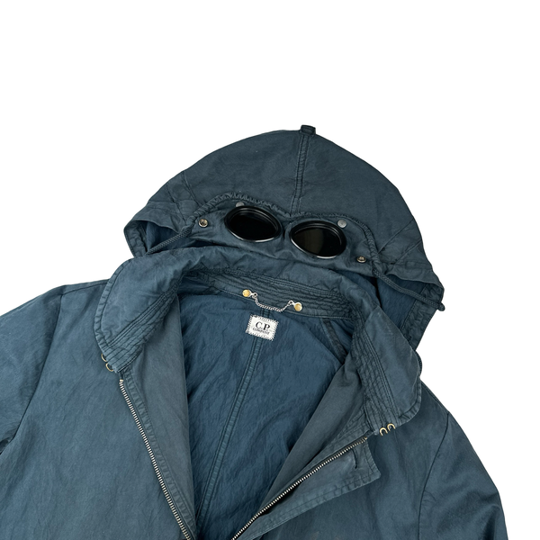 CP Company Vintage Blue Cotton Belted Mille Miglia Jacket - Large